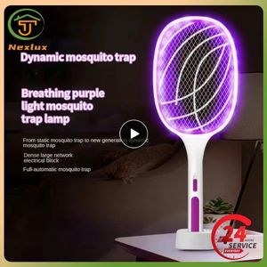 Deux-en-un 10 LED Mosquito Killer Lamp 3000V Electric Bug Zapper USB RECHARAGE SUMME SUME SWETTER TRAP FIES 240514