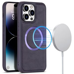 Fundas de teléfono magnéticas de cuero PU premium para iPhone 14 13 12 11 Pro Max XR XS Max contraportada de teléfono móvil