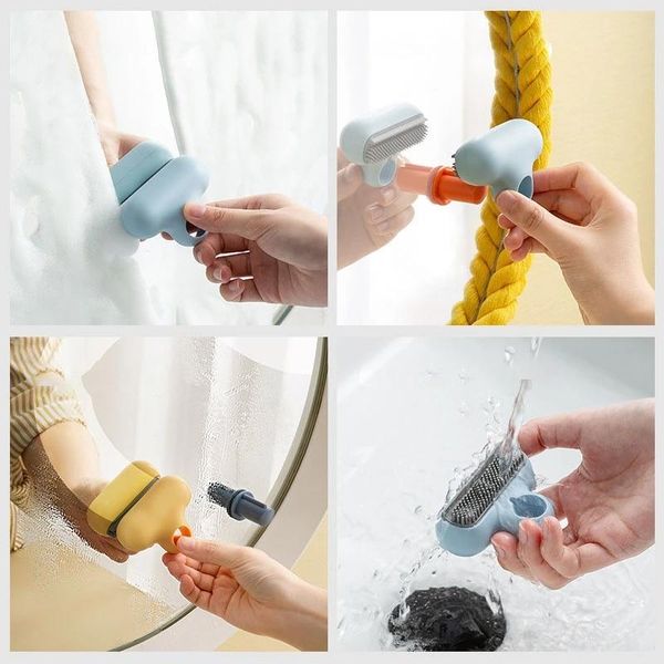 Mini limpiador de cristales dos en uno para descalcificar, toallitas pequeñas para espejos en T, limpiadores de herramientas para espejos