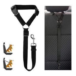 Twee-in-één nylon verstelbare hondenharnas halsband hond accessoires huisdier autogordel riem riem achterbank veiligheidsgordel