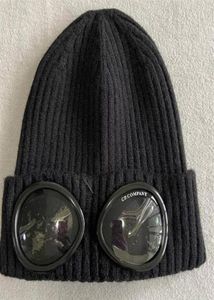 Bril Mutsen met twee lenzen Brillen Mutsen Heren Gebreide mutsen Skull Caps Outdoor Dames Uniesex Wintermuts Zwart Grijs Motorkap Gorros207Q9986267