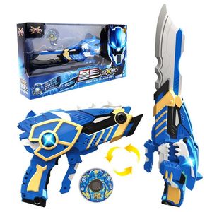 Dos modos Mini Force Transformation Sword Toys con figuras de acción de luz y sonido MiniForce X Deformation Storm Weapon Gun Toy 240102