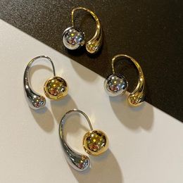 Deux paires de boucles d'oreilles de styliste pour femmes, créoles en cuivre, forme géométrique, mode couleur or, bijoux de fête de mariage, sans allergies, sans décoloration