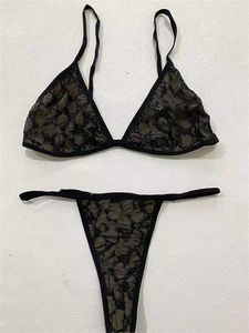 Tweede stuk Bikini Wind Breakher Dames klassieke zwempak Dames Sexy Lace Letter Borduurwerkset