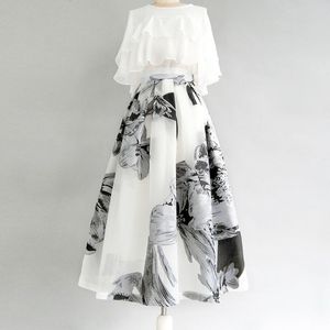 Tweede stuk Dres's Shirt Long Dress Suite Summer High Taille Aline Rooks Sets Koreaanse mode Casual kleding 4xl E101 230428