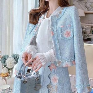 Vestido de dos piezas 2023 Mujeres Primavera Otoño Temperamento Estilo japonés Traje de dos piezas Las personas pequeñas pueden usar Moda Celebridades Fechas Faldas