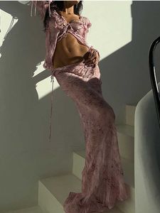Robe deux pièces imprimé haut en maille et jupe 2 pièces ensembles femmes robe moulante ensembles tenues de plage sexy Y2K mode chemises roses jupe moulante costumes P230517