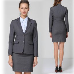 Robe à deux pièces printemps automne formel dames blazer femmes articulations commerciales avec ensembles work wear usine uniforme 2 pièces de grande taille pantalon veste