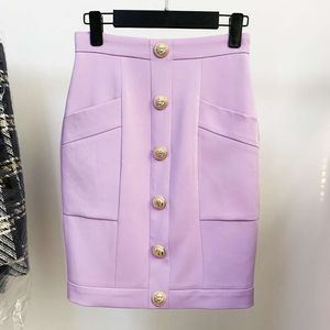 Deux pièces robe Star Style Lion Head Button Violet Half Jirt