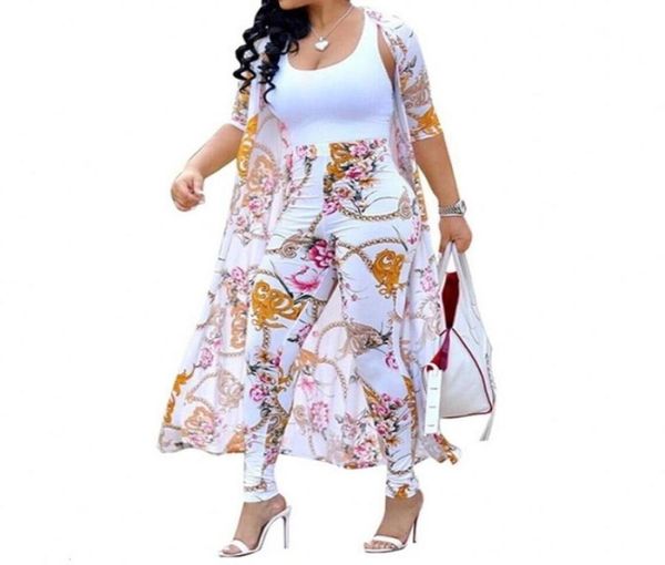 Vestido de dos piezas de verano, conjunto de 2 cárdigans para mujer, gabardinas largas y traje de pantalón ajustado, ropa informal, trajes sexys bohemios 20218929028