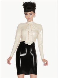 Vestido Dos Piezas Mujer Latex para Clubwear y Falda Fetiche HighElasticity Sensation Transparente 230520