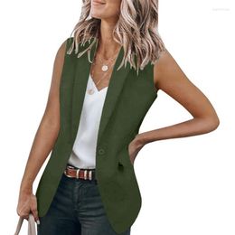 Tweede verdelende dames westelijke trench jas Vest Casual blazers open voor mouwloze werkkantoor jassen borsten dames