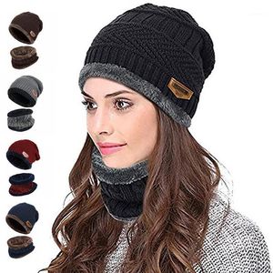 Gorro de punto para hombre y mujer, gorro de invierno grueso de terciopelo de dos piezas, gorros de invierno para bufanda, conjunto de gorro, gorro, gorros de ciclismo, máscaras