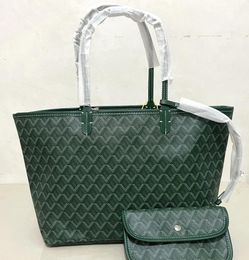 Bolsas de compras de dos piezas Tota de cuero con billetera PM GM Soporte de tarjetas Cross Body Totes Monedas de llave Mujer Mujer Bolsa de flores de color marrón verde