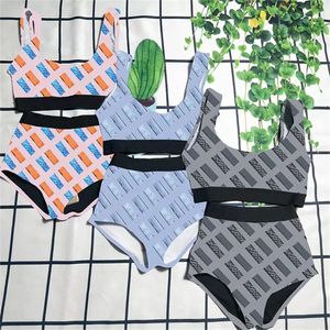 Costumes deux pièces femme Patchwork Bikini ensemble Textile femmes taille haute maillot de bain dos nu gilet de natation plage maillots de surf