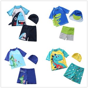 Deux pièces 1 10 ans garçons maillots de bain deux pièces maillots de bain enfant en bas âge flottant enfants surf enfants dessin animé vêtements de plage SW366 230106