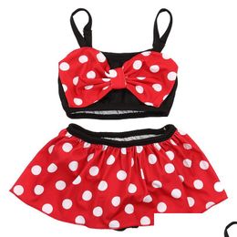 Deux-pièces Est Bébé Enfants Filles Bikini Ensemble Bow Polka Dot Deux Pièces Maillot De Bain Maillots De Bain 0 5 Ans Enfant Enfants Fille Été Maillot De Bain Dhux7