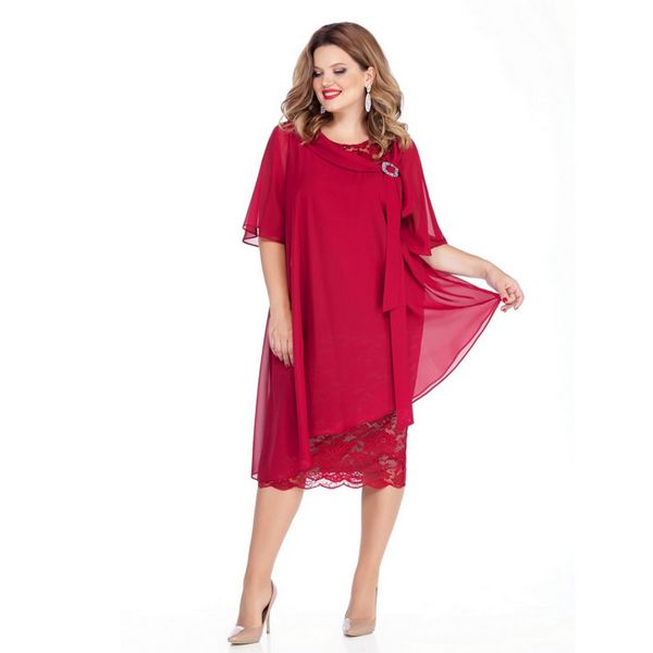 Deux pièces robes de mère gaine Scoop thé longueur robes de mariée robe avec veste grande taille robes de mère de marié courtes