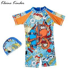 Tway-Pieces Suite de baignade Childrens Upf50 Baby Boy Swimsuit One Piece With Cartoon Sweet Childrens Swimsuit 1 2 3 4 5 6 7 ANSL2405L2405