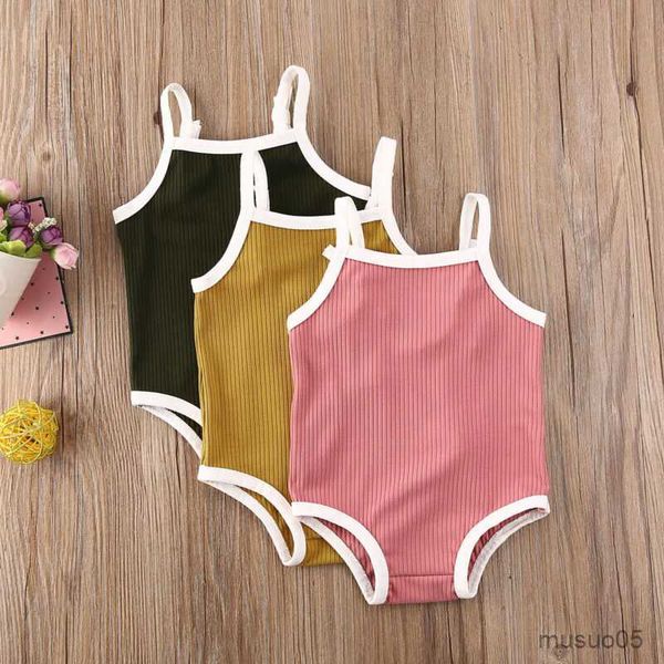 Traje de baño de dos piezas para niño pequeño, niña, niño, verano, sin mangas, sin espalda, 0-2 años, traje de baño para bebé, niña, Bikini, ropa de playa