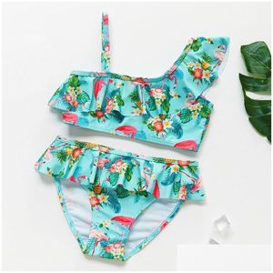 Deux pièces deux pièces Grils maillots de bain de haute qualité enfants filles maillot de bain 2 10 ans ensemble de bikini 9055 220530 livraison directe bébé, enfants Materni Dhfx1