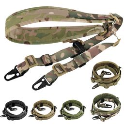 Deux points à double point Tactical Sling Sports Sports Armée de chasse Rifle tire de peigne de peinture de paintball Airsoft Strap Gun Lonyard NO12-022