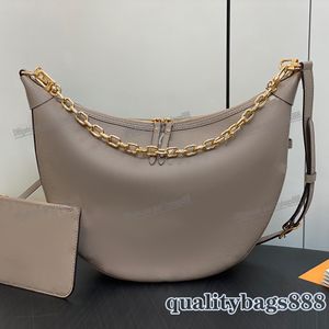 Vrouwenontwerper Crossbody Handtas Purse Croissant Hobo Loop Bag kettingzakken Halfmoon onderarm portemonnees Tote Black Bruin Witte schoudertassen Lady Grote capaciteitsbakken