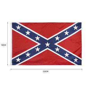 90 * 150 cm Twee zijden bedrukte vlag Verbonden Rebel Civil War National Polyester Flag 5 x 3ft