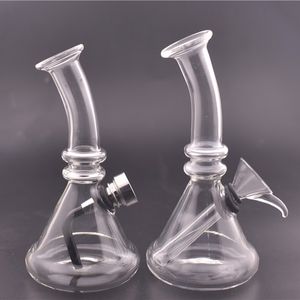 Dos estilos de diseño más nuevo Hookahs mini plataforma petrolera de vidrio quemador bongs pipa de fumar tabaco de agua de viaje para la venta