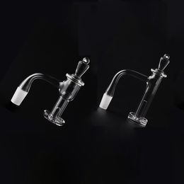 Two Styles Full Weld Smoking Control Tower Terp Slurper Quartz Banger With Glass Cap And Opal Terp Beads Beveled Edge Seamless Quartz Nails For Bongs Rigs