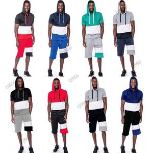 Twee zomer mannen trainingspakken mode sportkleding mannen outdoor korte mouw broek slanke casual pak grote maat M-4XL