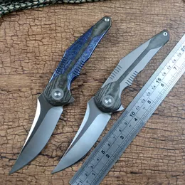 TWEE ZON EDC Jacht Gereedschap Zakmes N690 Satin Blade TC4 Titanium Handvat Outdoor Flipper Snelle Open Zakmes TS426