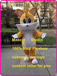 Twee staartvos Mascotte Kostuum De Hedgehog Custom Fancy Costume Anime Kits Mascotte Fancy Dress Carnaval 41558