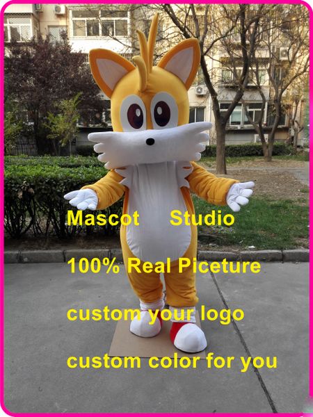 Disfraz de mascota de zorro de dos colas, disfraz de erizo personalizado, kits de anime, disfraz de Carnaval 41558