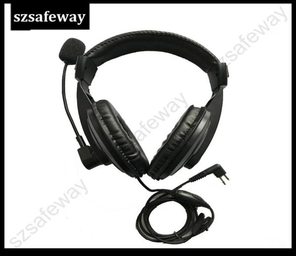 Casque radio bidirectionnel avec vox PPT push to talk et micro à flèche pivotante pour talkie-walkie Motorola CP040 CP200GP300GP88 etc8636048