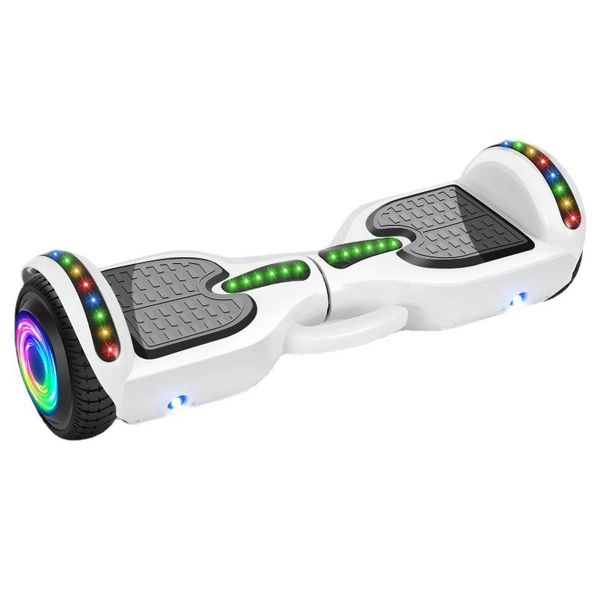 Monopatín automático de dos ruedas, monopatín Hoverboard, música, luces coloridas e inteligentes, scooters eléctricos autoequilibrados
