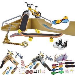 Deux roues doigt scooter pont bmx doigt doigt chaussures mini rampe skateboard doigt skate conseil vélo ensemble enfants cadeaux 220608