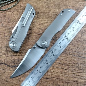 TWEE ZON TS269 Zakmes Outdoor Camping Jacht D2 Blade Keramische Kogellager EDC Hand Tool Titanium Legering Handvat