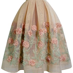 TWOTYLE décontracté Patchwork Floral jupe pour femmes taille haute Colorblock Midi jupes femme mode vêtements été 220611