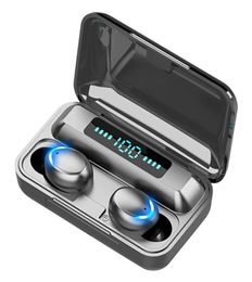 TWS Bluetooth 50 Wireless F95C -hoofdtelefoon oortelefoons 9D Stereo Sport Waterdichte draadloze oortelefoonaanraakbedieningshoofdset oordopjes9808435