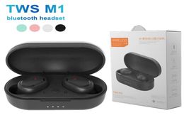Tws Bluetooth-oortelefoon M1 Bluetooth-headsets Mini draagbare draadloze koptelefoon 50 TWS-hoofdtelefoon Ruisonderdrukkende microfoon stereo Earbu9202699