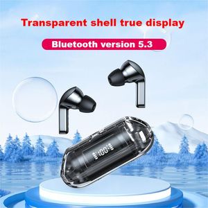 TWS Bluetooth casque sans fil écouteur intra-auriculaire modèle TM20 écran miroir affichage LED deux écouteurs avec microphone intégré casque de haute qualité