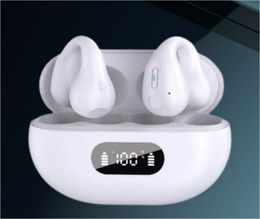 TWS Bluetooth-headset Clip-on-oren Draadloze oortelefoon Vingerafdrukcontrole R15 Ingebouwde microfoon LED-display Hoogwaardige hoofdtelefoon Sportoortelefoon Muziekheadsets