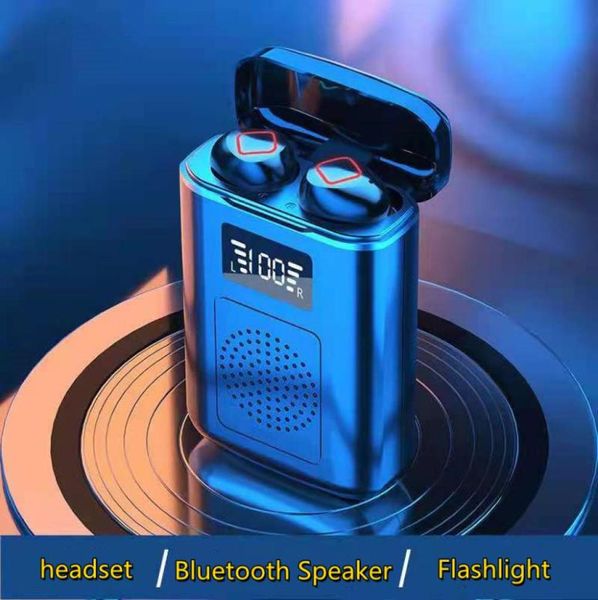 TWS Auricular Bluetooth Cargador de altavoz Luz nocturna de banda tres en uno Batería de 4000 Ma 51 oreja ipx7 Aventura de viaje súper impermeable46025961