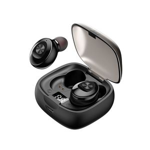 TWS Bluetooth5.0 Auriculares Inalámbricos Binaurales Estéreo en la oreja Auriculares Deportes Pantalla LED Auriculares con caja de carga transparente Ipx5 Cancelación de ruido a prueba de agua