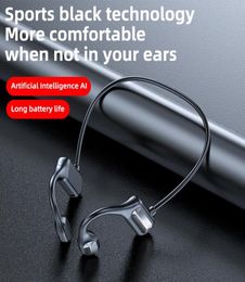 TWS Bone Geleiding Hoofdtelefoon Draadloze stereo Sportsheadset BluetoothCompatibele oortelefoonhanden met MIC voor running4614802