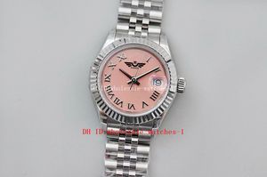 TWS montre pour femme 279174 28MM cadran rose saphir ETA NH05 mouvement mécanique automatique montres pour femmes montre-bracelet en or blanc 18 carats