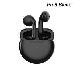 Tws pro6 Bluetooth Earbuds Wireless Hifi Hifi stéréo mideal pour Android iOS Smartphones Perfect Sports Headset for Immersif Sound