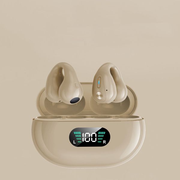 TWS Q80 Écouteurs sans fil Clip d'oreille Écouteurs à conduction osseuse Casque Bluetooth Stéréo Smart Ear Clips osseux Sport Casque à conduction aérienne