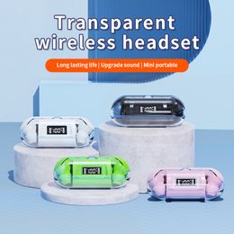 Tws tm20 écouteurs Bluetooth True Wireless Elecphones Headphones stéréo Sound Noise Reduction Gaming In-auriculaire Casque avec un boîtier de charge transparent